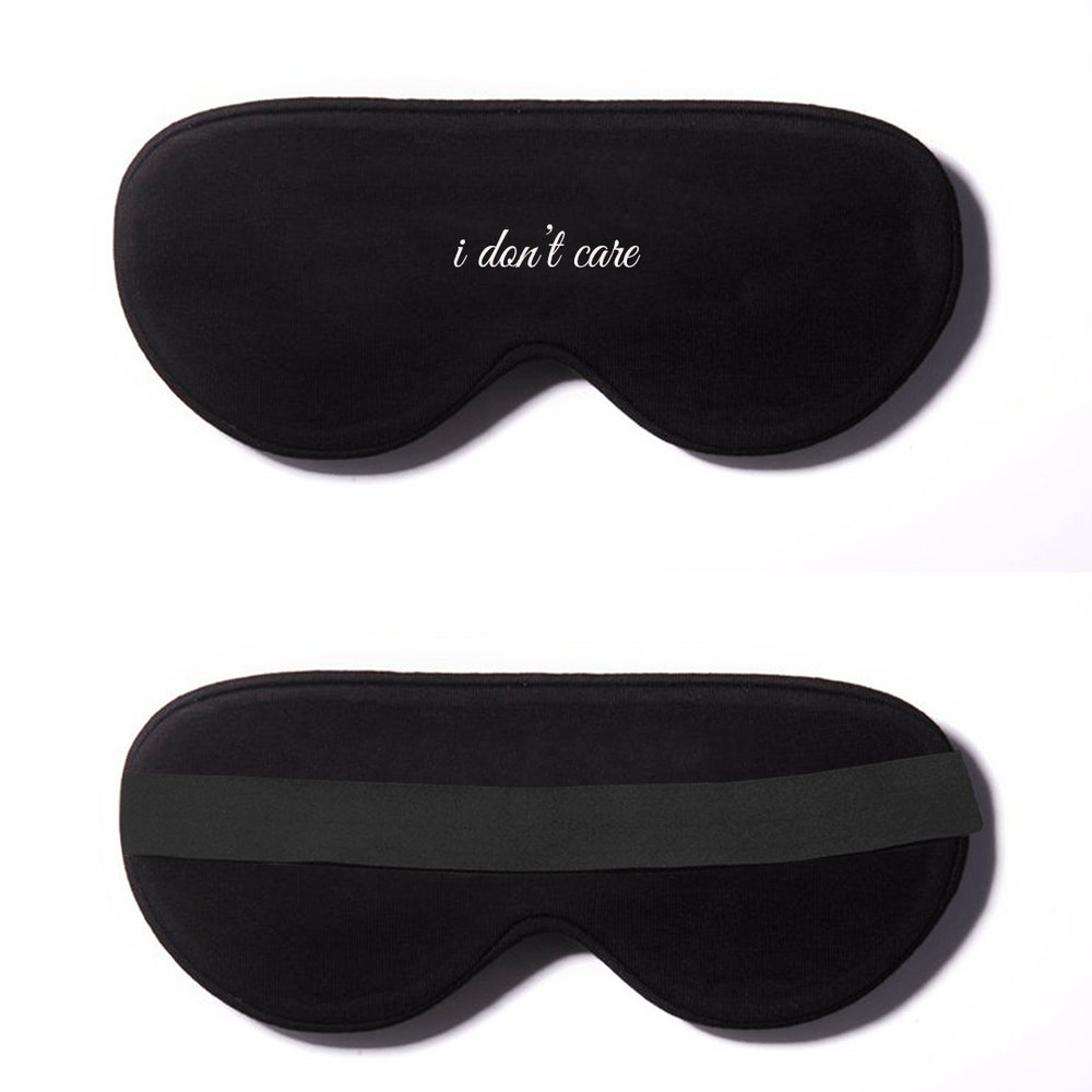 i don't care Cotton Lux Sleep Mask