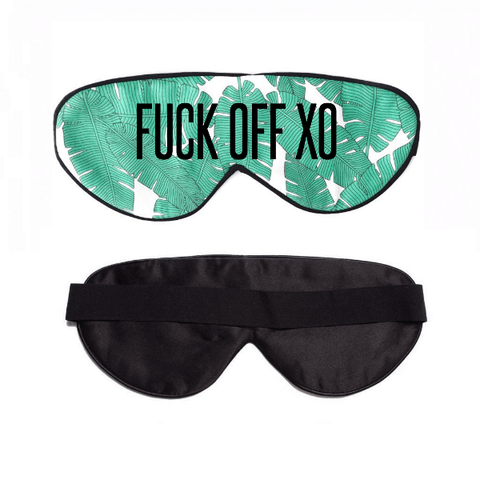 Leaf Me Alone Custom Satin Sleep Mask! Click to customize your own sleep mask!