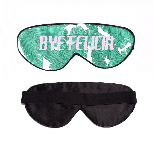 Leaf Me Alone Custom Satin Sleep Mask! Click to customize your own sleep mask!