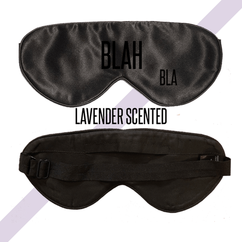Lavender Scented Black Silk Sleep Mask- Click to Customize