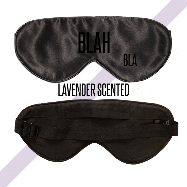 Lavender Scented Black Silk Sleep Mask- Click to Customize