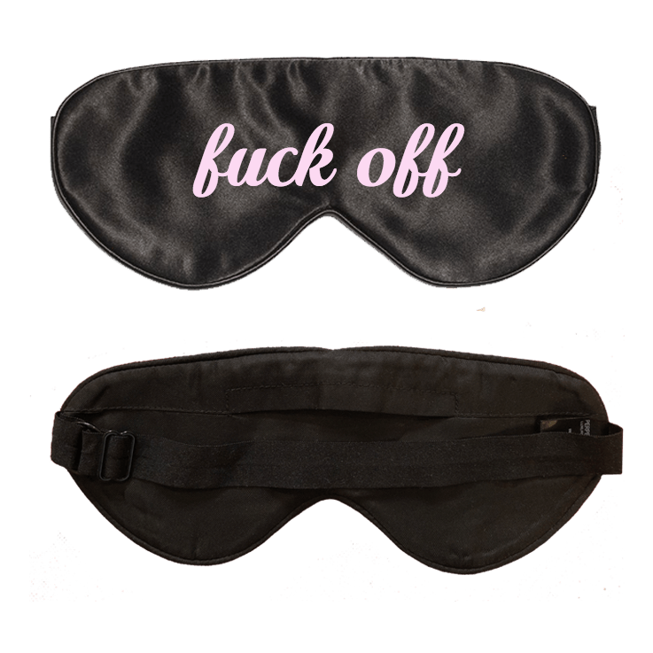 Lavender Scented Black Silk Sleep Mask- Click to customize