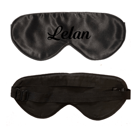 Lavender Scented Black Silk Sleep Mask- Click to customize
