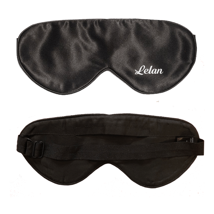 Lavender Scented Black Silk Sleep Mask- Click to customize