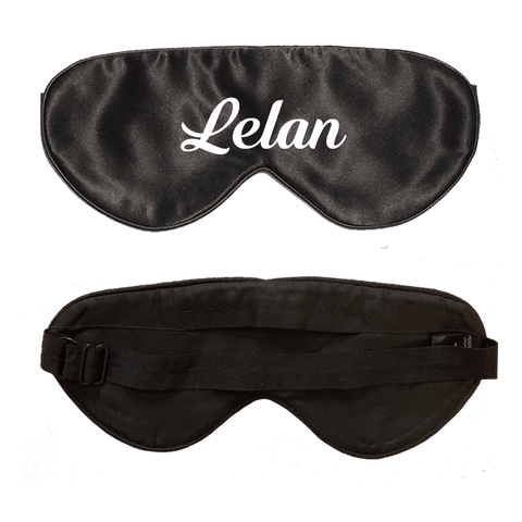 Lavender Scented Black Silk Sleep Mask- Click to customize