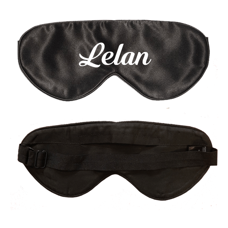 Lavender Scented Black Silk Sleep Mask- Click to customize