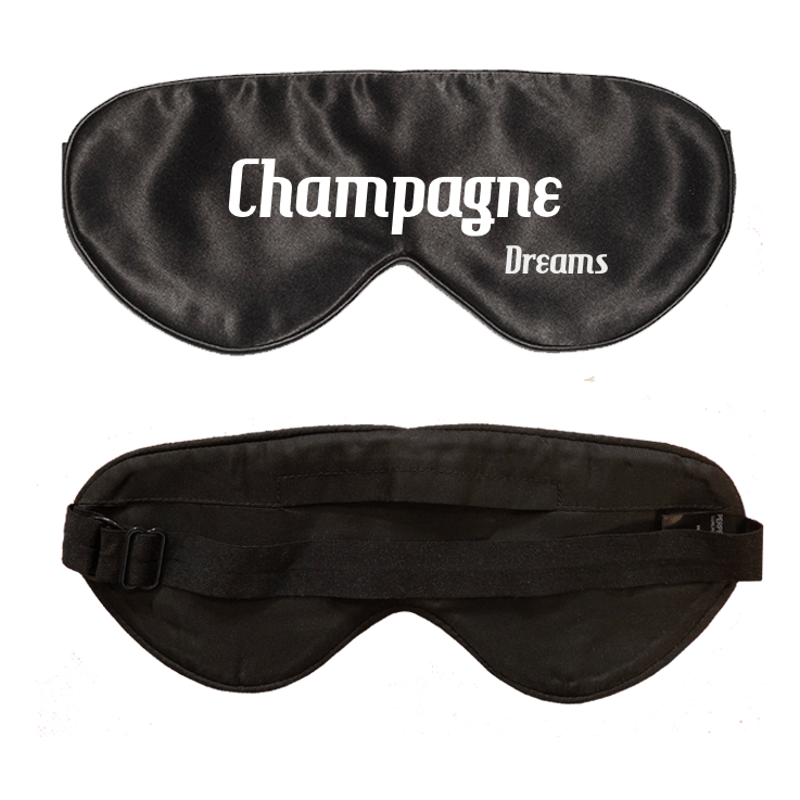 Lavender Scented Black Silk Sleep Mask- Click to customize