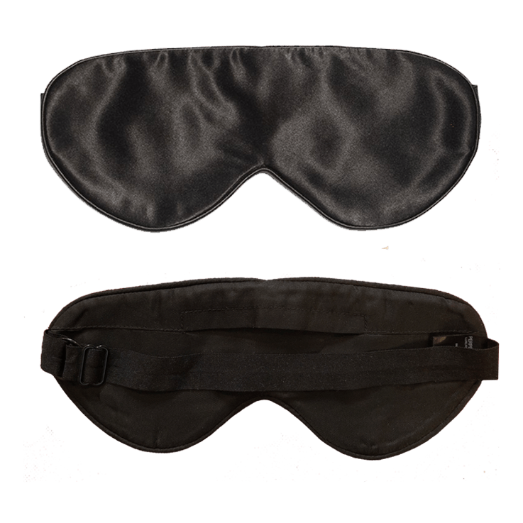 Lavender Scented Black Silk Sleep Mask - Customization Available