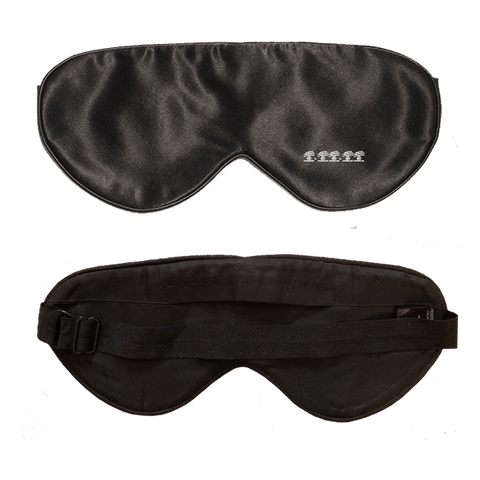 Lavender Scented Black Silk Sleep Mask - Customization Available
