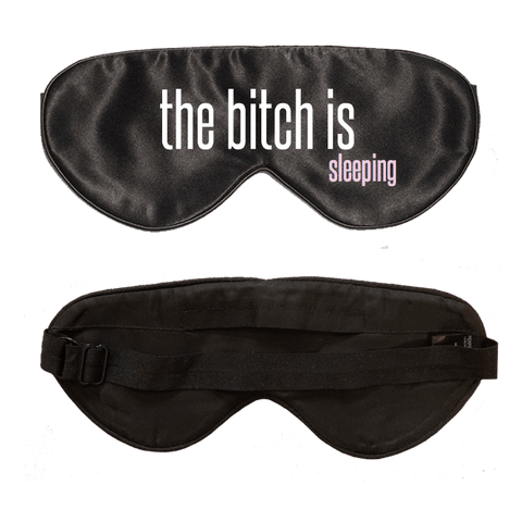 Lavender Scented Black Silk Sleep Mask - Customization Available