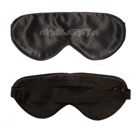 Lavender Scented Black Silk Sleep Mask - Customization Available
