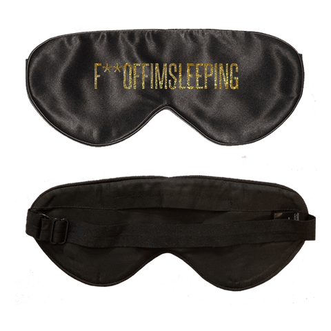 Lavender Scented Black Silk Sleep Mask - Customization Available