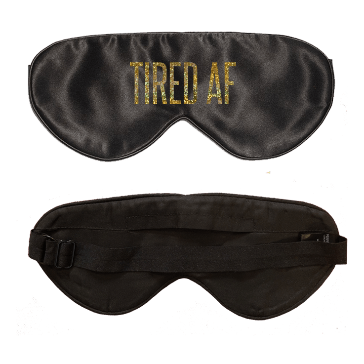 Lavender Scented Black Silk Sleep Mask - Customization Available