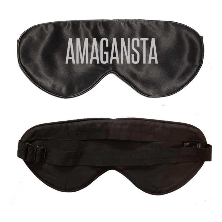 Lavender Scented Black Silk Sleep Mask - Customization Available