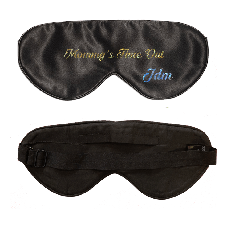 Lavender Scented Black Silk Sleep Mask - Customization Available