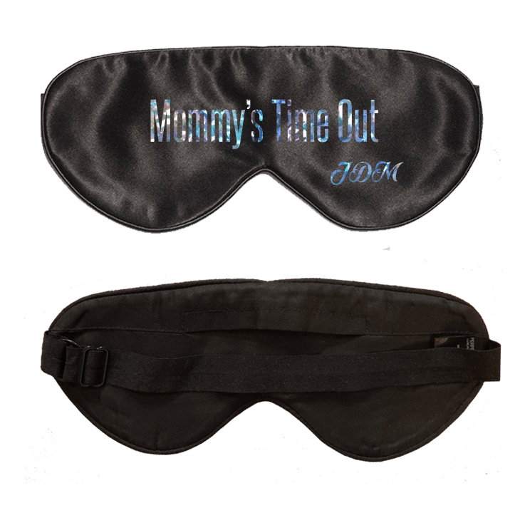 Lavender Scented Black Silk Sleep Mask - Customization Available