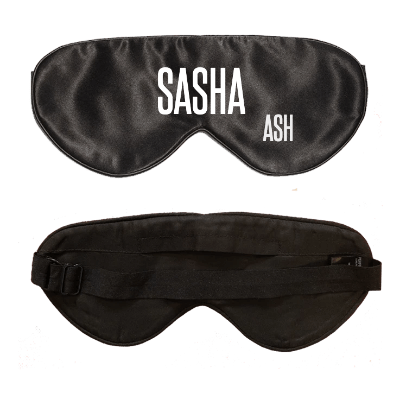 Black Silk Sleep Mask - Customization Available