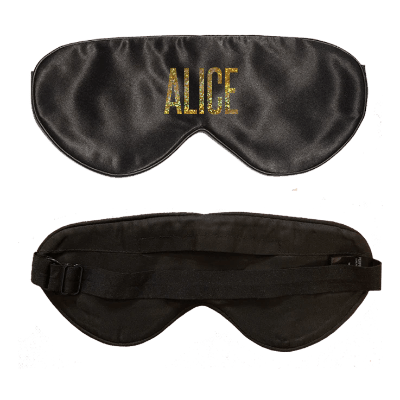 Black Silk Sleep Mask - Customization Available