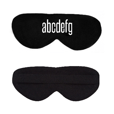 Black Cotton Sleep Mask- Click to Customize