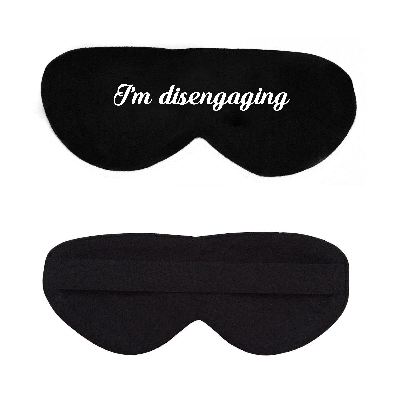 Black Cotton Sleep Mask- Click to Customize