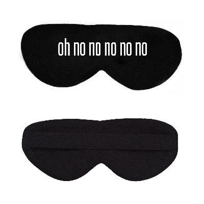 Black Cotton Sleep Mask- Click to Customize