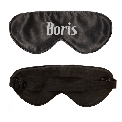 Lavender Scented Black Silk Sleep Mask - Customization Available