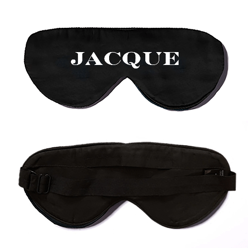 Lavender Scented Black Silk Sleep Mask - Customization Available