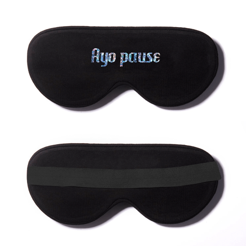 Black Cotton Sleep Mask- Click to Customize