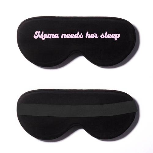 Black Cotton Sleep Mask- Click to Customize