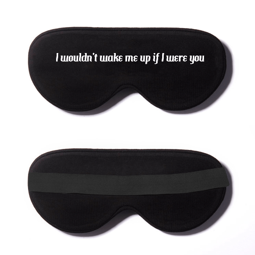 Black Cotton Sleep Mask- Click to Customize
