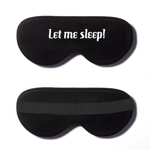 Black Cotton Sleep Mask- Click to Customize