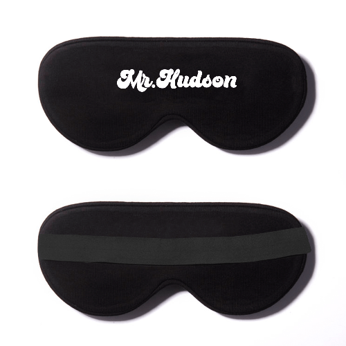 Black Cotton Sleep Mask- Click to Customize