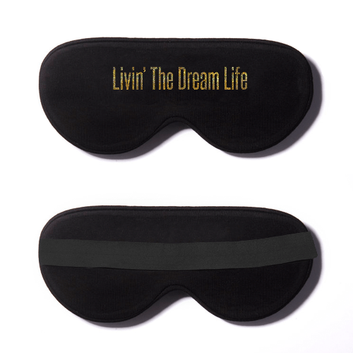 Black Cotton Sleep Mask- Click to Customize