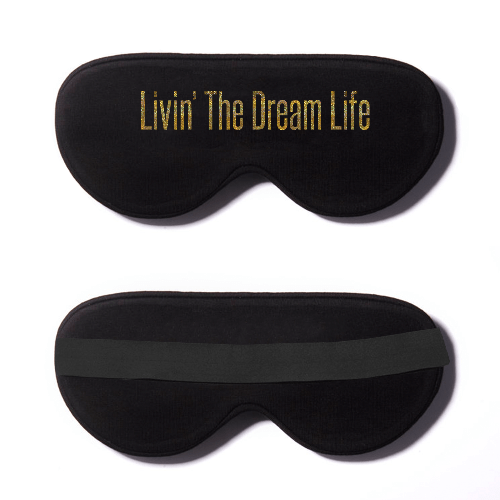 Black Cotton Sleep Mask- Click to Customize