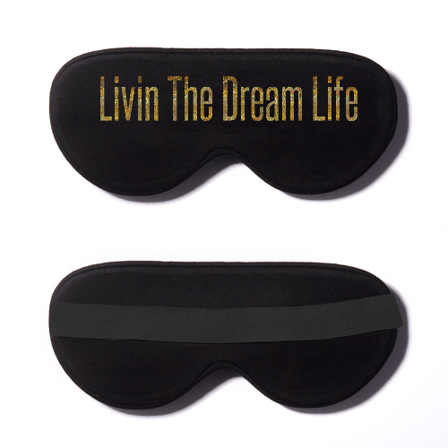 Black Cotton Sleep Mask- Click to Customize