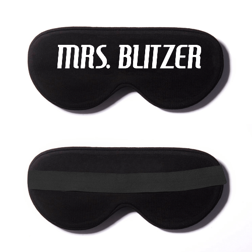 Black Cotton Sleep Mask- Click to Customize