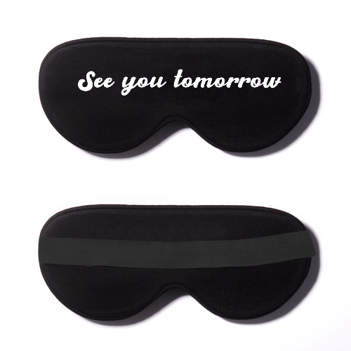 Black Cotton Sleep Mask- Click to Customize