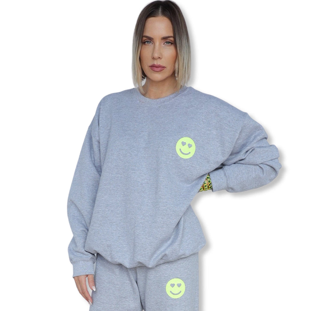 Grey Happy Sweatshirt