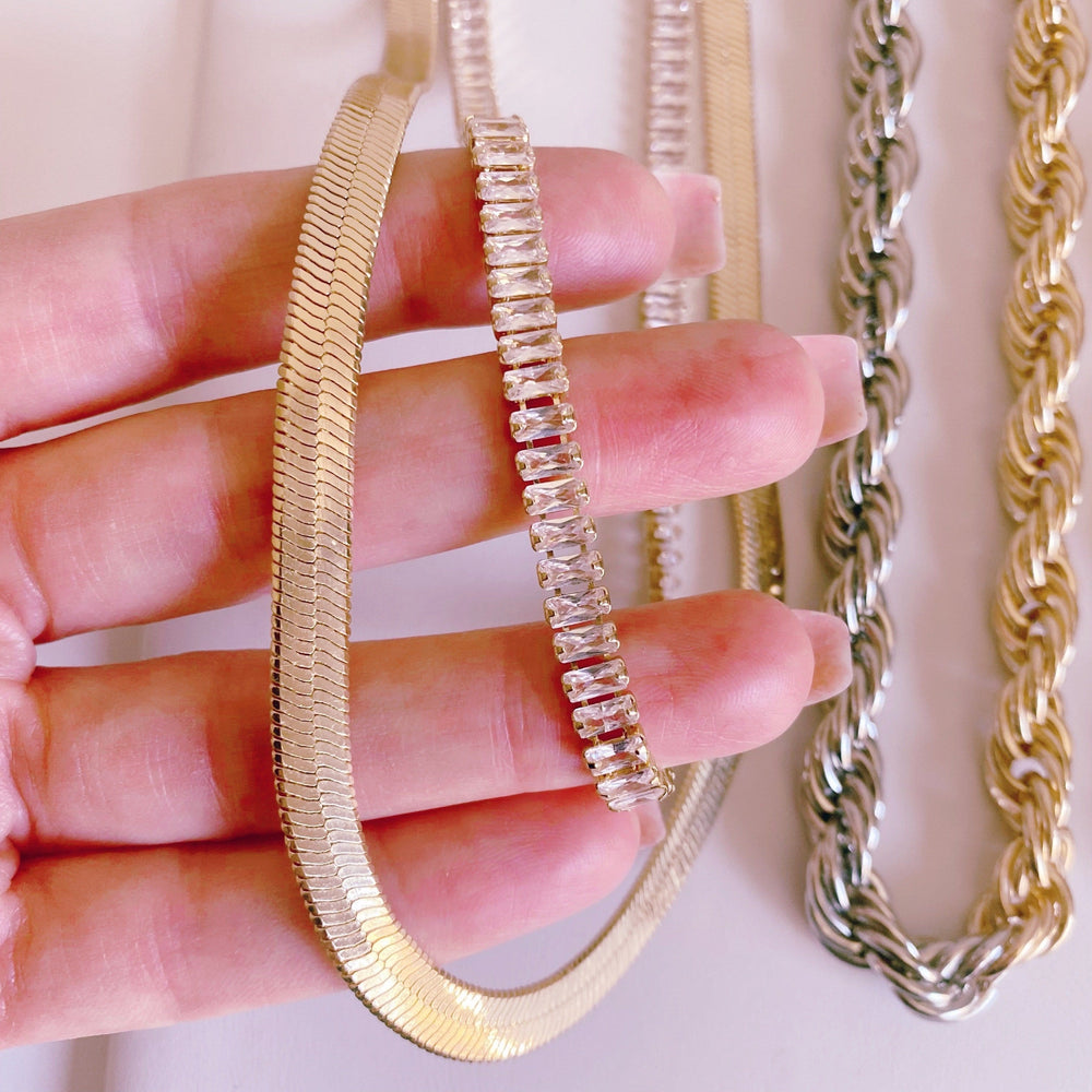 
                  
                    Double Up Ice Herringbone Necklace
                  
                