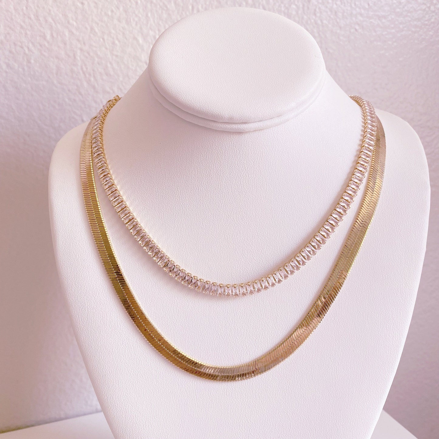 
                  
                    Double Up Ice Herringbone Necklace
                  
                