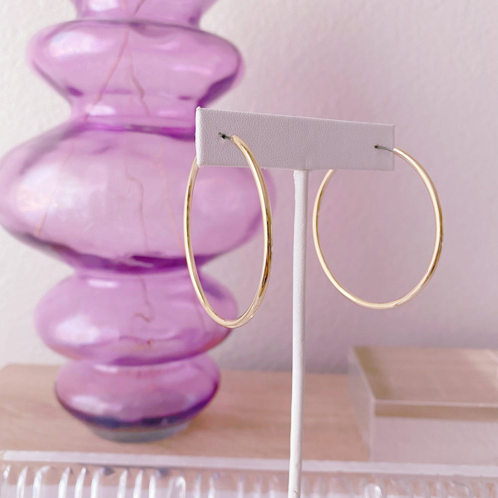 Thin Classic Hoop Earrings