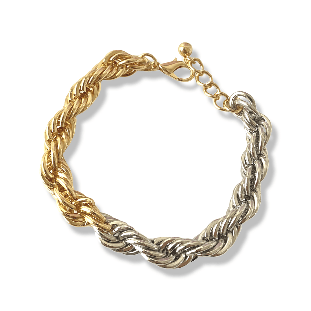 Two-Tone Rope Twist Bracelet