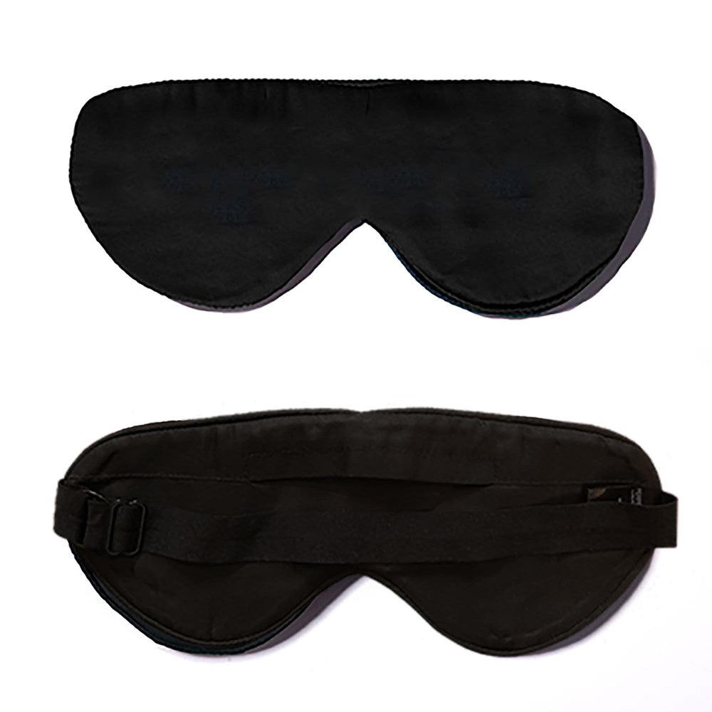 Lavender Scented Black Silk Sleep Mask - Customization Available