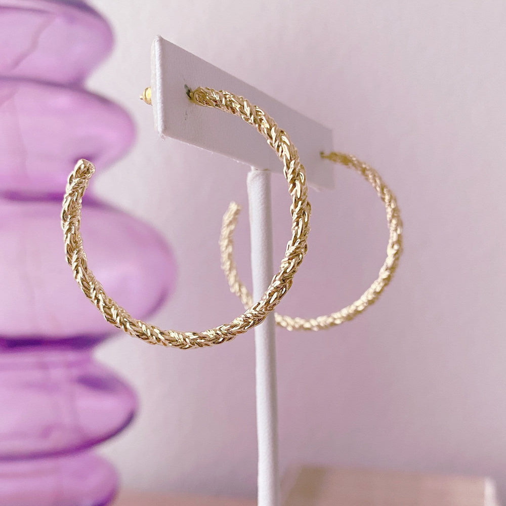 Thin Medium Hoop Earrings