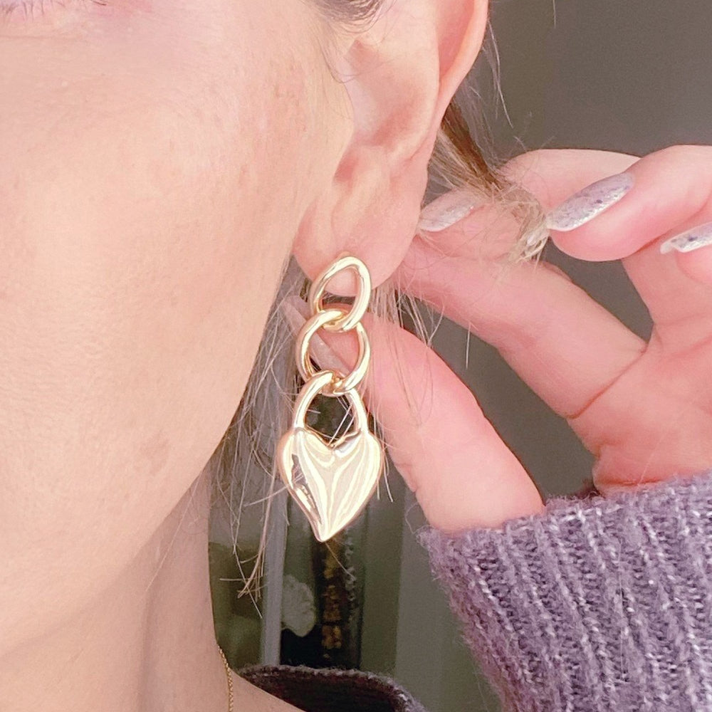 Heart Link Earrings